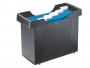 Függőmappa tároló, műanyag, 5 db függőmappával, LEITZ 'Plus', fekete