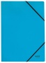 Gumis mappa, karton, A4, LEITZ 'Recycle', kék