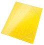 Gumis mappa, 15 mm, karton, A4, LEITZ 'Wow', sárga