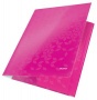 Gumis mappa, 15 mm, karton, A4, LEITZ Wow, rózsaszín