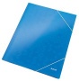 Gumis mappa, 15 mm, karton, A4, LEITZ 'Wow', kék