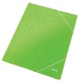 Gumis mappa, 15 mm, karton, A4, LEITZ 'Wow', zöld