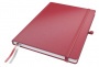 Jegyzetfüzet, exkluzív, A4, kockás, 80 lap, keményfedeles, LEITZ 'Complete', piros