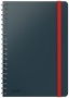 Spirálfüzet, B5, kockás, 80 lap, LEITZ, 'Cosy Soft Touch', bársonyszürke