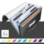 Harmonikamappa, A4, PP, 6 rekeszes, LEITZ Wow, fekete