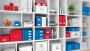 Iratpapucs, PP/karton, 95 mm, LEITZ Click&Store, piros