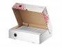 Archiválódoboz, A4, 80 mm, újrahasznosított karton, felfelé nyíló, ESSELTE Speedbox, fehér