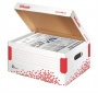Archiválókonténer, S méret, újrahasznosított karton, ESSELTE Speedbox, fehér