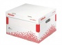 Archiválókonténer, M méret, újrahasznosított karton, ESSELTE 'Speedbox', fehér