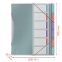 Előrendező, A4, 6 részes, műanyag, ESSELTE Colour’Breeze, áttetsző