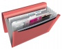 Harmonikamappa, A4, PP, 6 rekeszes, ESSELTE Colour`Breeze, korall