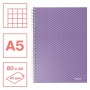 Spirálfüzet, A5, kockás, 80 lap, ESSELTE Colour`Breeze, levendula