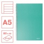Spirálfüzet, A5, vonalas, 80 lap, ESSELTE Colour`Breeze, zöld