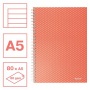 Spirálfüzet, A5, vonalas, 80 lap, ESSELTE Colour`Breeze, korall