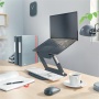 Laptop állvány, állítható, LEITZ Ergo, szürke