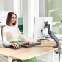 Monitortartó-kar, egy monitorhoz, LEITZ Ergo, sötétszürke