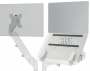 Monitor- és laptoptartó-kar, LEITZ Ergo Dual, világosszürke