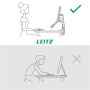 Monitor- és laptoptartó-kar, LEITZ Ergo Dual, világosszürke