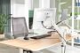 Monitor- és laptoptartó-kar, LEITZ Ergo Dual, világosszürke