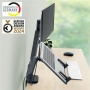 Monitor- és laptoptartó-kar, LEITZ Ergo Dual, sötétszürke