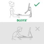 Monitor- és laptoptartó-kar, LEITZ Ergo Dual, sötétszürke