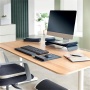 Ülőpárna, ergonómiai, szövetborítású, LEITZ Ergo, sötétszürke