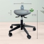 Munkaszék, görgős, ergonomikus, LEITZ Ergo Comfort Active, világosszürke