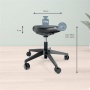 Munkaszék, görgős, ergonomikus, LEITZ Ergo Comfort, sötétszürke