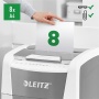 Leitz IQ AutoFeed Office 300 P5 Pro automata iratmegsemmisítő | 2x15 mm mikrokonfetti | 300 lap | 60l kosár