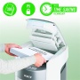 Iratmegsemmisítő, mikrokonfetti, 300 lap, LEITZ IQ OptiMax Autofeed Office 300 P5