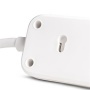 Elosztósor, 4 aljzat, 1,5 m, USB, kapcsolóval, ENTAC, fehér
