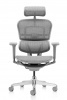 Ergohuman Ultra II vezetői forgószék | hálós háttámla és ülőlap | fejtámla | alumínium lábkereszt | szürke váz, szürke háló
