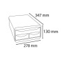 Irattároló, műanyag, 3 fiókos, EXACOMPTA Smallbox Skandi, színes