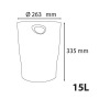 Papírkosár, 15 liter, PP, EXACOMPTA Ecobin Skandi, púderrózsaszín