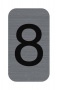 Információs tábla, öntapadó, 2,5x4,4 cm, alumíniumhatású, EXACOMPTA, 8-as