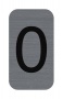 Információs tábla, öntapadó, 2,5x4,4 cm, alumíniumhatású, EXACOMPTA, 0-ás