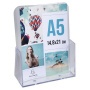 Katalógustartó, asztali, A5, álló, 1 rekeszes, EXACOMPTA 'Office', áttetsző