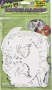 Kreatív maszk, 6 db, fehér, FOLIA, ijesztő