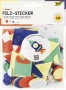 Matrica készlet, filc, 245 db, alakzatok, FOLIA, különböző színek