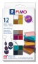 Gyurma, készlet, 12x25 g, égethető, FIMO 'Effect Colours', 12 különböző csillámos szín