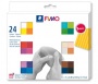 Gyurma, készlet, 24x25g, égethető, FIMO 'Soft Basic', 24 különböző szín