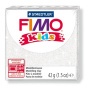Gyurma, 42 g, égethető, FIMO 'Kids', glitteres fehér