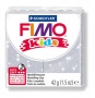 Gyurma, 42 g, égethető, FIMO 'Kids', glitteres ezüst
