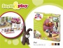 Gyurma készlet, 4x42 g, égethető, FIMO Kids Form & Play, állatok