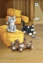 Gyurma készlet, 4x42 g, égethető, FIMO Kids Form & Play, cicák
