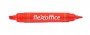 Alkoholos marker, 0,8/6,0 mm, kúpos/vágott, kétvégű, FLEXOFFICE 'PM04', piros