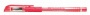 Zseléstoll, 0,2 mm, kupakos, FLEXOFFICE 'Handle', piros