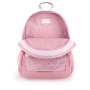 Hátizsák, iskolatáska, cipzáras, GABOL Glam, rózsaszín csillámos