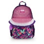 Hátizsák, iskolatáska, cipzáras, GABOL Kokoro, lila, szívek