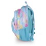 Hátizsák, iskolatáska, cipzáras, GABOL Mystic, világoskék, batikolt hatású